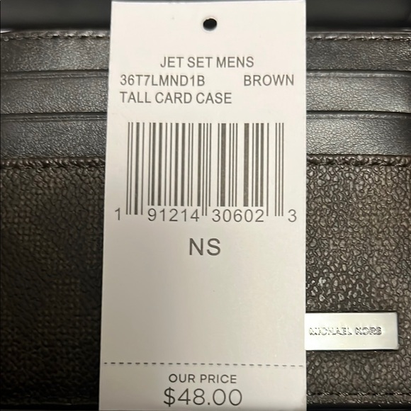 NEW Michael Kors Brown Leather Card Holder - Picture 5 of 6